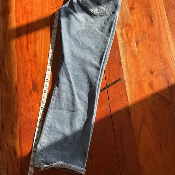Agolde Women's Vintage high rise Straight Leg Blue Jeans - Picture 10 of 10